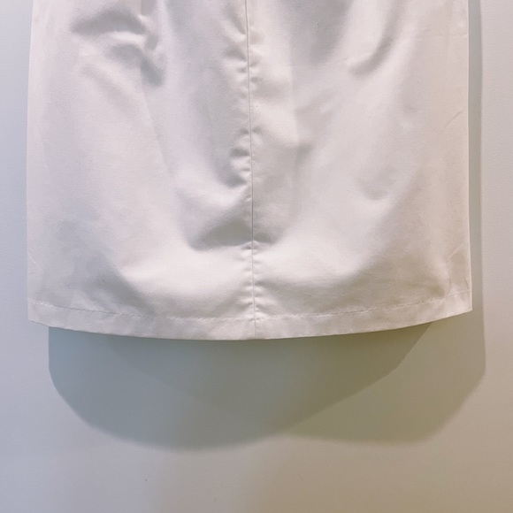 Vintage 80s Silver Unicorn White High Waisted Cotton Pleated A-line Midi Skirt - Picture 10 of 11